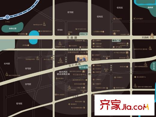 三盛國際廣場區(qū)位圖