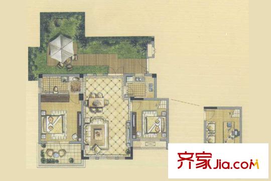 玫瑰園B2戶(hù)型 2室2廳1衛(wèi)1廚