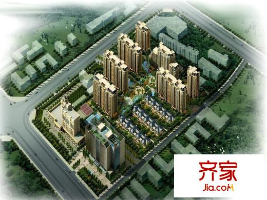 中集紫金文昌小區(qū)鳥瞰圖