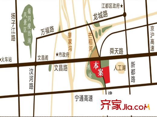 揚州國際公館區(qū)位圖