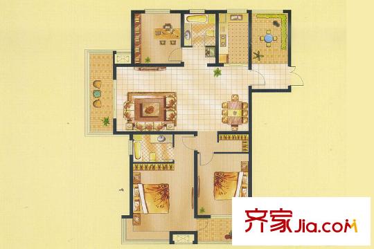 東城水岸G7a戶型 3室2廳2衛(wèi)1廚