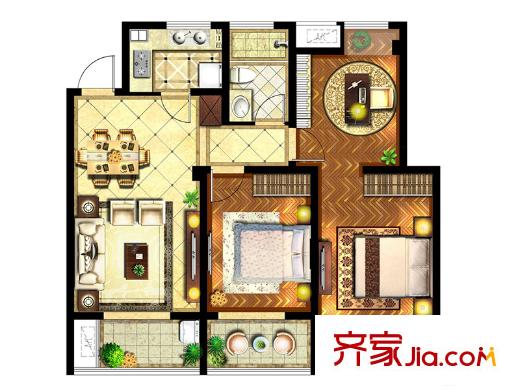 寶能睿城高層E戶型 3室2廳1衛(wèi)1廚