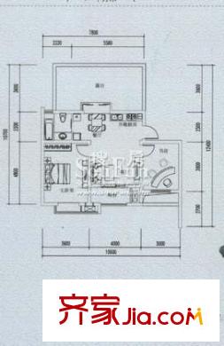 萬豪西花苑1A頂層戶型 2室2廳1衛(wèi)1廚