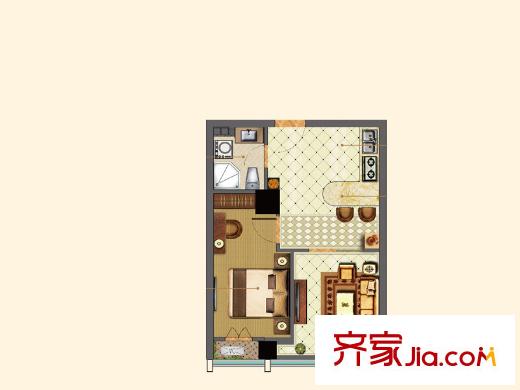 旺庭公館公寓2戶型 2室1廳1衛(wèi)1廚