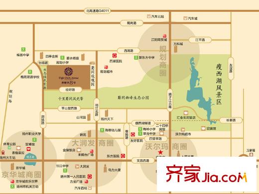 邊城香榭里8號交通區(qū)位圖