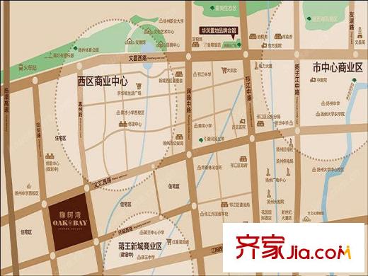 橡樹灣區(qū)位圖