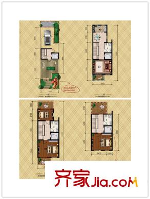 香茗湖1號A4中戶戶型 3室3廳3衛(wèi)