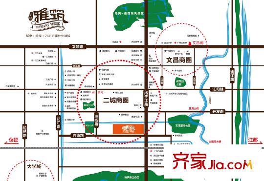 華建雅筑區(qū)位圖