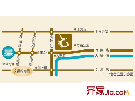 大上海御龍灣區(qū)位圖