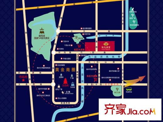 恒大帝景區(qū)位圖