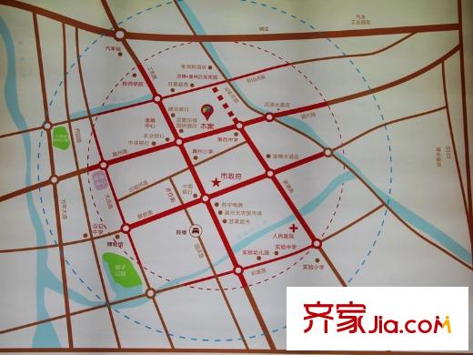 怡人城市花園交通圖