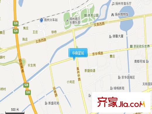 華鼎星城交通坐標圖
