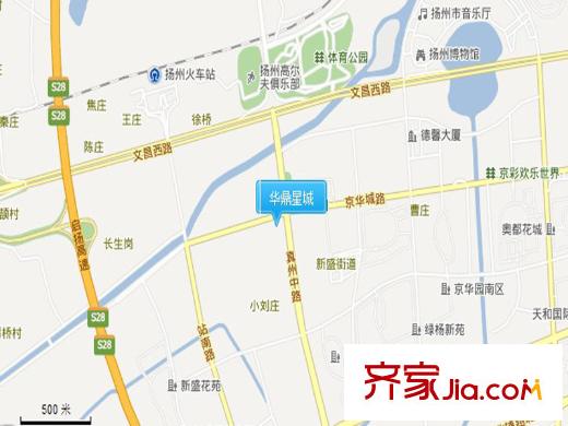 華鼎星城交通圖