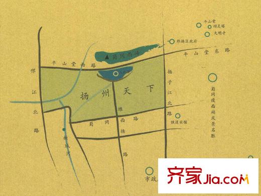 揚(yáng)州天下花園交通區(qū)位圖