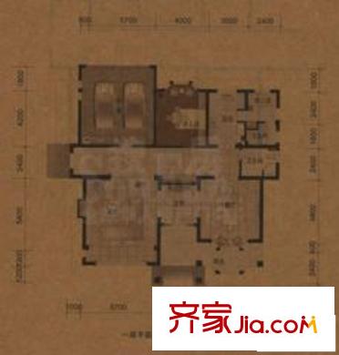 廣源世紀(jì)豪園戶型圖C戶型一層 4室3廳5衛(wèi)1廚