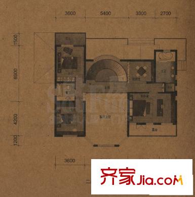 廣源世紀(jì)豪園戶型圖B戶型二層 4室3廳5衛(wèi)1廚