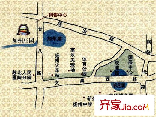 加州莊園交通圖