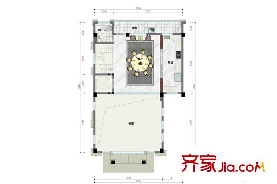 匯智津園5#樓別墅戶型夾層 6室2廳5衛(wèi)1廚