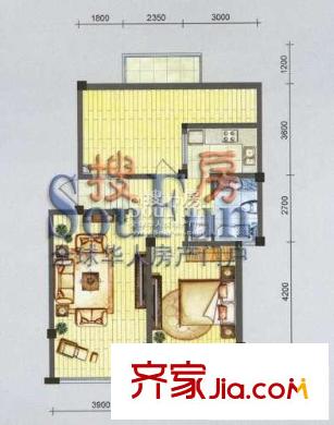 新港名興花園戶型圖港名興花園 1室 戶型圖 1室1廳1衛(wèi)1廚