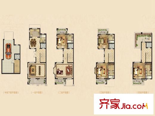 塞納春天A4戶型 5室2廳5衛(wèi)1廚