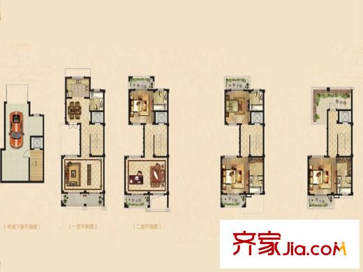 塞納春天A3戶型 5室2廳5衛(wèi)1廚