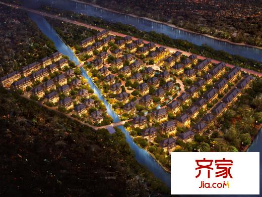濱城溪上明堂小區(qū)鳥瞰圖
