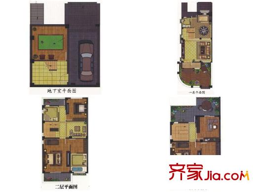 濱城溪上明堂多聯(lián)別墅-P7C戶型 4室3廳4衛(wèi)1廚
