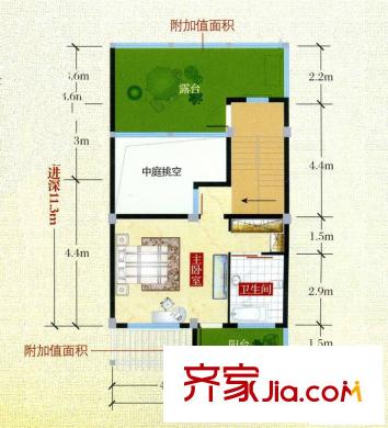 加州莊園戶型圖聯(lián)排G戶型三層 5室3廳5衛(wèi)1廚