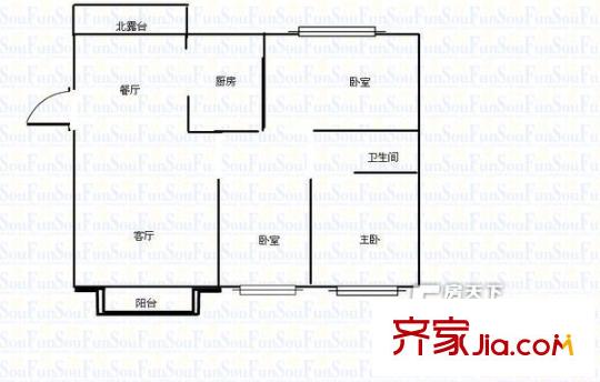 萬鴻城市花園 戶型圖