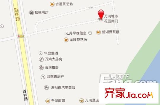 萬鴻城市花園交通圖 
