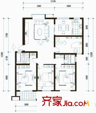 萬鴻城市花園 戶型圖