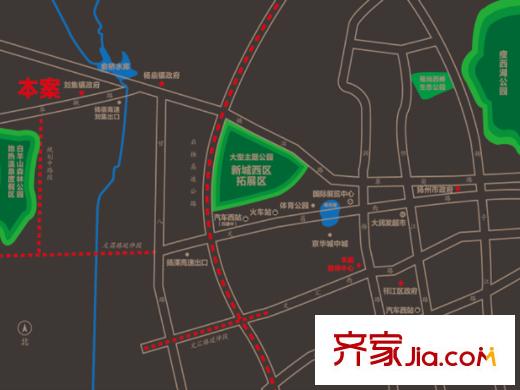 仁杰龍郡交通圖
