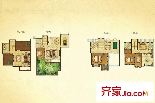 仁杰龍郡二期王墅B1戶型 5室2廳4衛(wèi)1廚