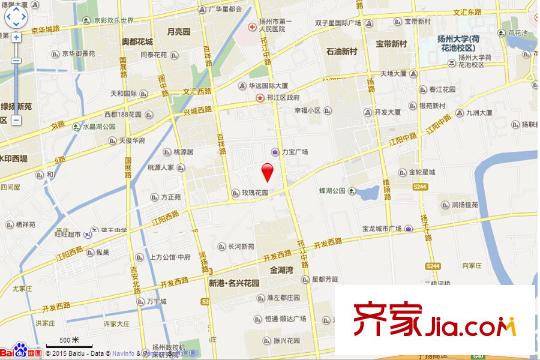 揚州萬達廣場交通坐標圖