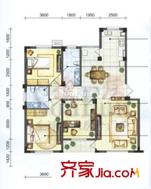 新港名興花園戶型圖港名興花園 3室 戶型圖 3室2廳2衛(wèi)1廚
