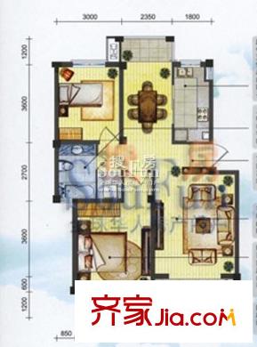新港名興花園戶型圖港名興花園 2室 戶型圖 2室2廳1衛(wèi)1廚