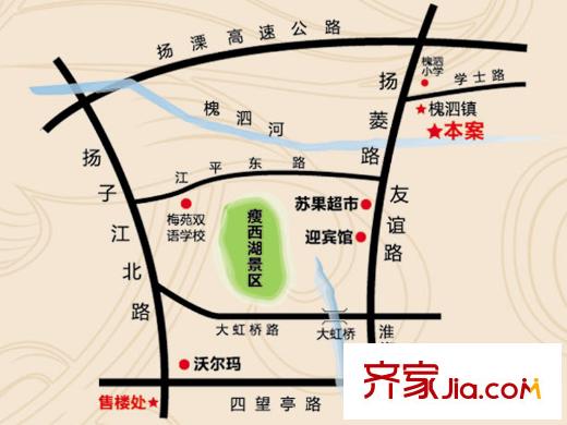 天鵝灣墅園交通圖