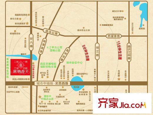 塞納春天交通圖
