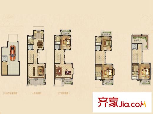 塞納春天A2戶型 5室2廳5衛(wèi)1廚