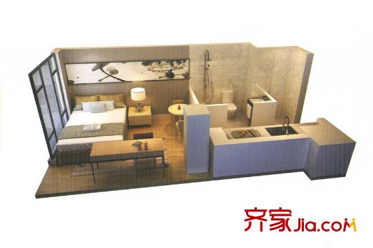 昌建廣場E戶型 1室1廳1衛(wèi)1廚