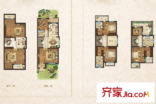 月城熙庭聯(lián)排別墅B戶型 7室2廳4衛(wèi)1廚