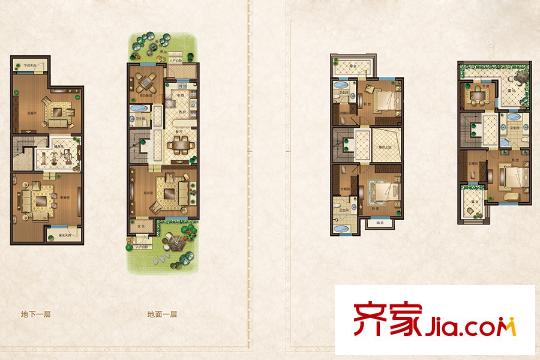 月城熙庭聯(lián)排別墅A戶型 7室2廳4衛(wèi)1廚