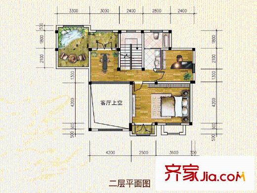 仁杰龍郡二層B1戶型 4室4廳3衛(wèi)1廚