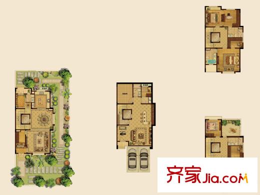 華利瓏庭溫莎堡L1戶型 4室2廳4衛(wèi)1廚
