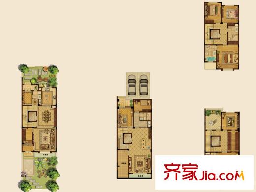 華利瓏庭溫莎堡L2戶型 5室2廳4衛(wèi)1廚