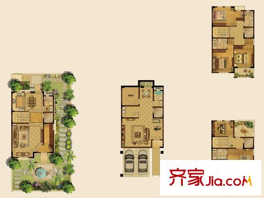 華利瓏庭溫莎堡L4戶型 5室2廳4衛(wèi)1廚