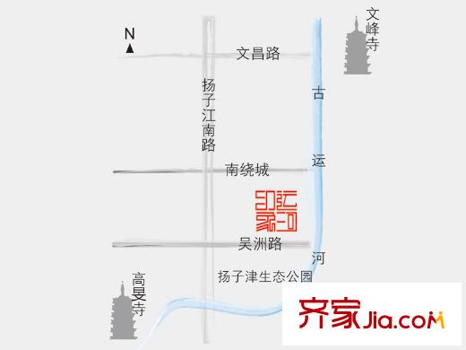 江揚(yáng)運(yùn)河印象交通圖