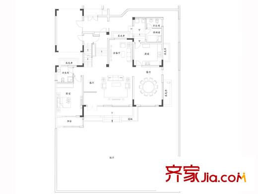 江揚(yáng)運(yùn)河印象一層1戶型 6室3廳5衛(wèi)1廚