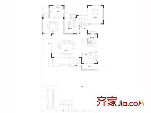江揚(yáng)運(yùn)河印象一層2戶型 5室2廳3衛(wèi)1廚