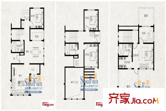 豪第坊B-1戶型 5室2廳3衛(wèi)1廚
